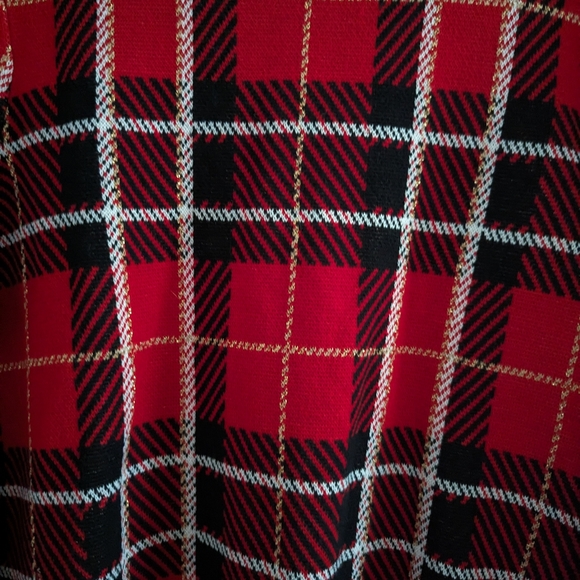 Charter Club Red Tartan Plaid Sweater Womens Large Holiday Crewneck Pullover - Picture 3 of 5